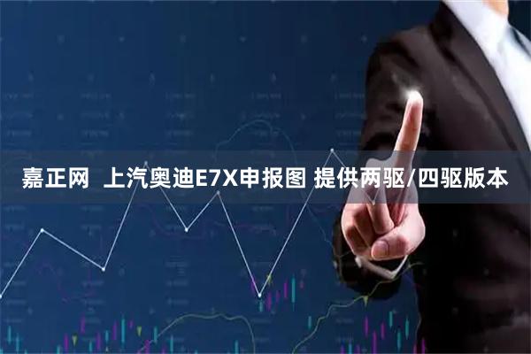 嘉正网  上汽奥迪E7X申报图 提供两驱/四驱版本